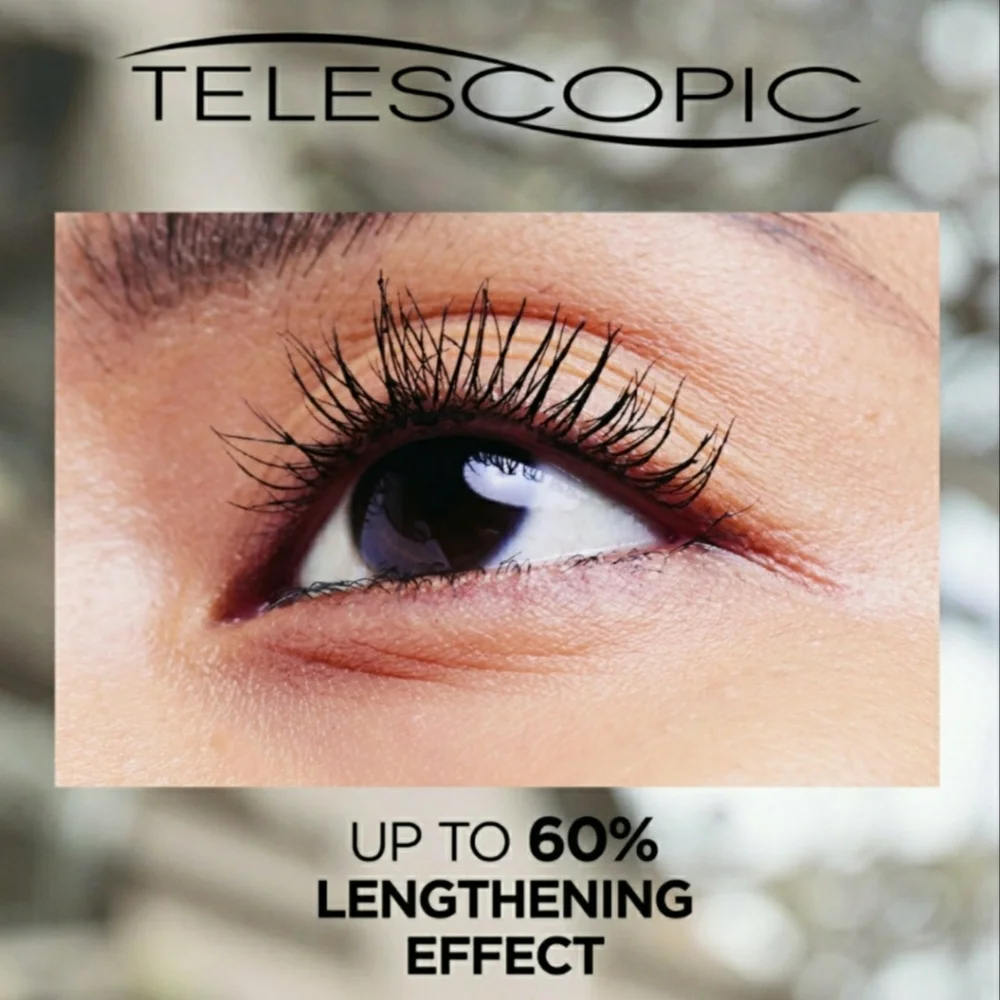 Loreal Paris Mascara Telescopic Original Grab & Go, 905 Black. 0.27 oz (2 pcs)